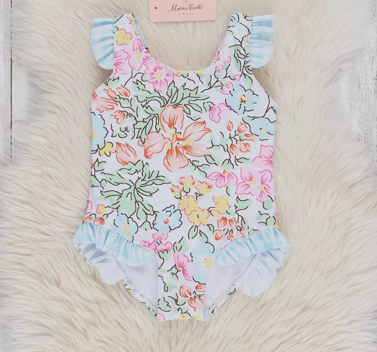 Ruffle Floral Swimsuit
