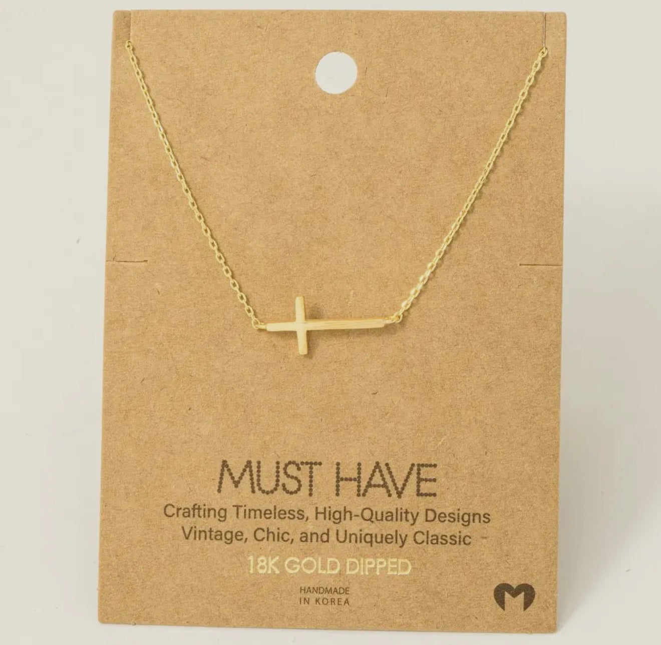 Dainty cross necklace