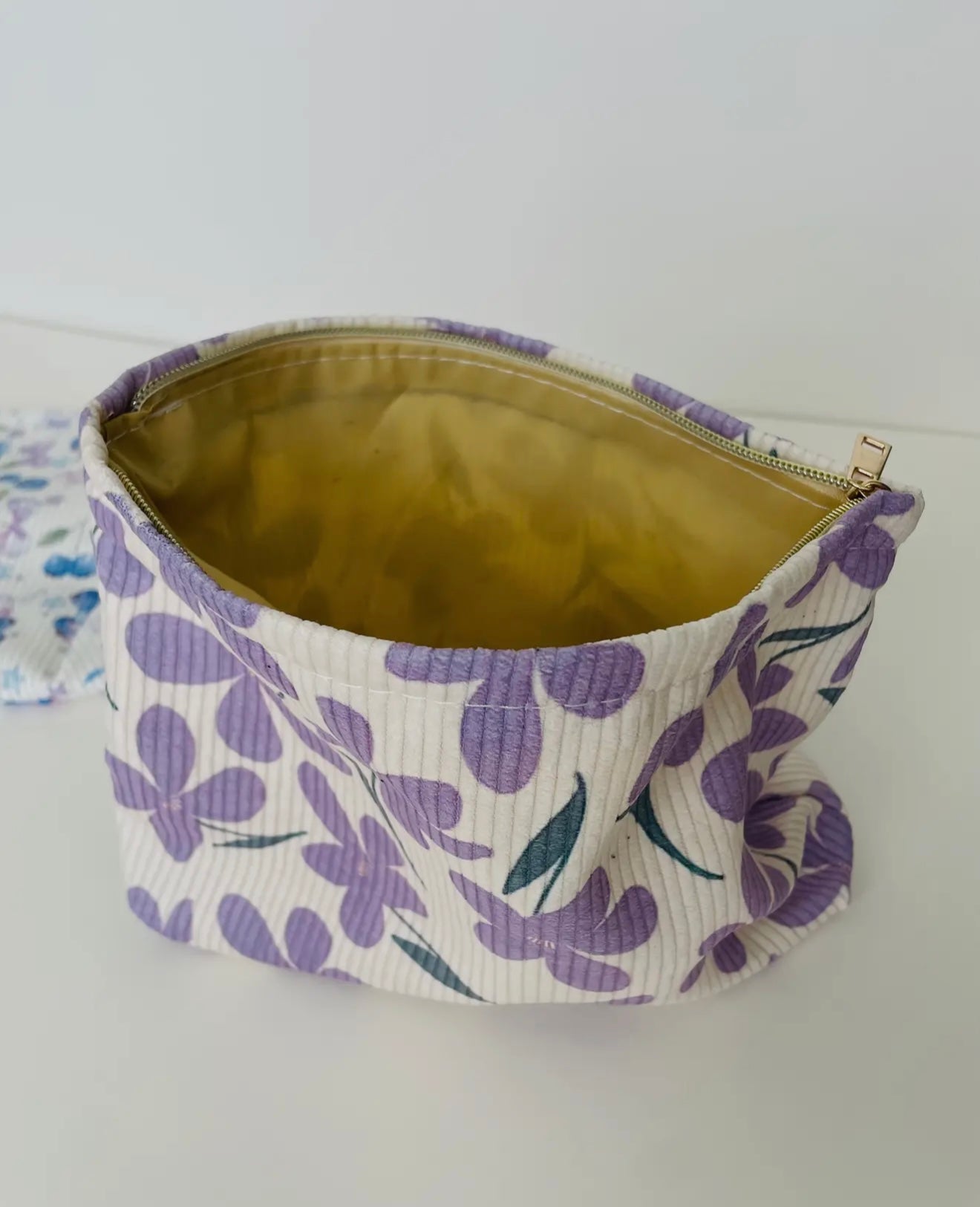 Purple Floral Cosmetic Bag