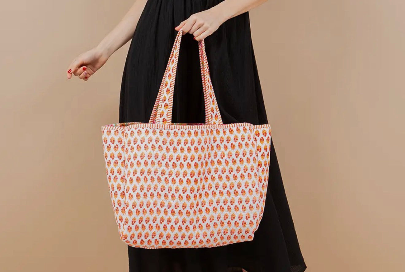 Quilted Tote Bag- The Catherine