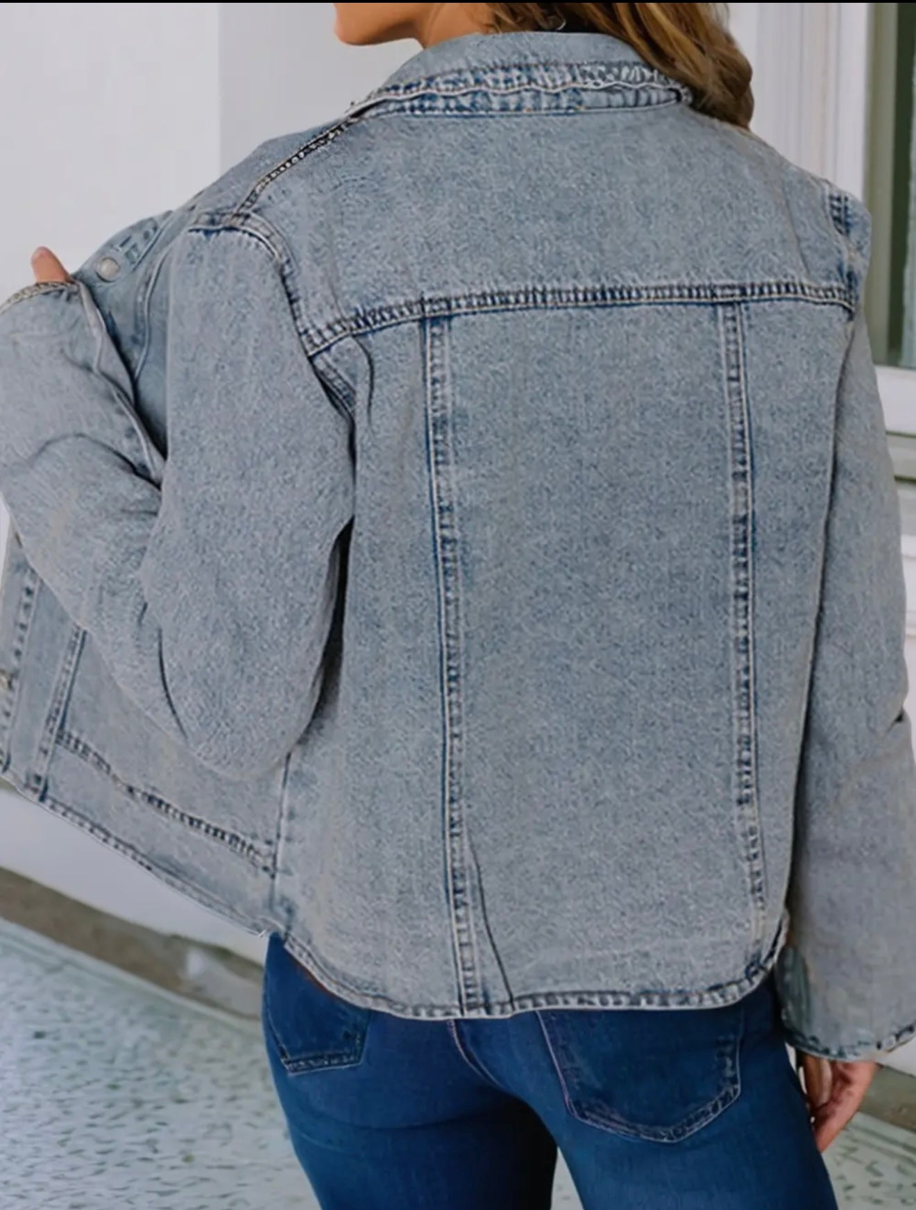 Scalloped edge Jean jacket