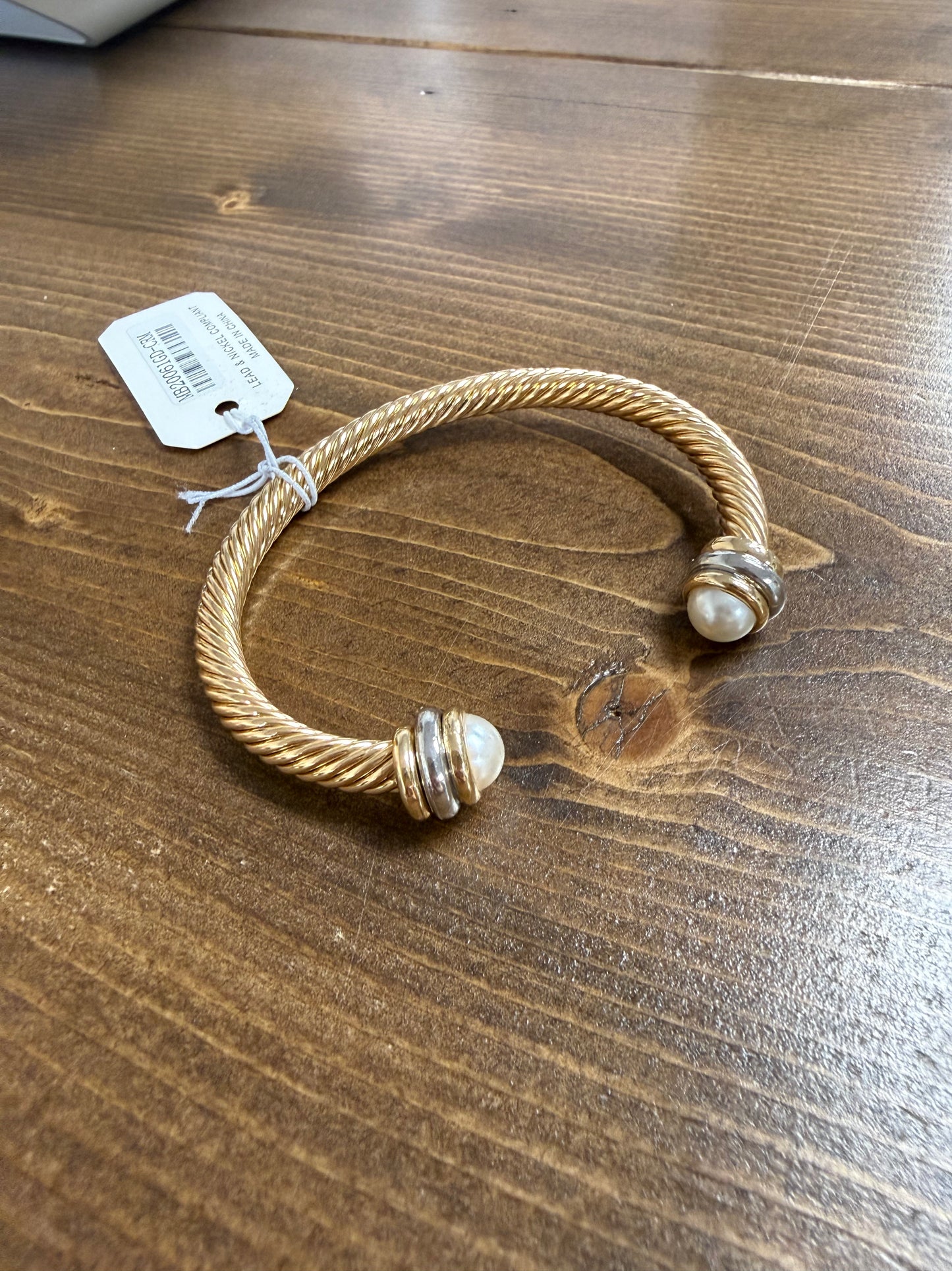 Twisted rope cuff bracelet