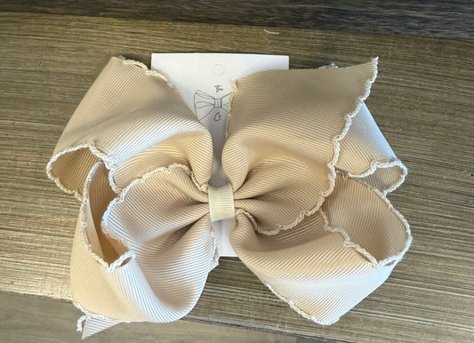 Tan Moonstitch Bow