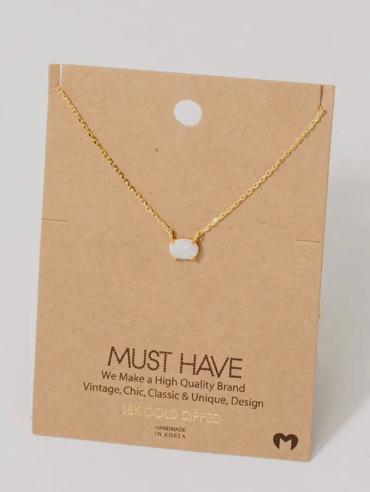 Opal pendant necklace