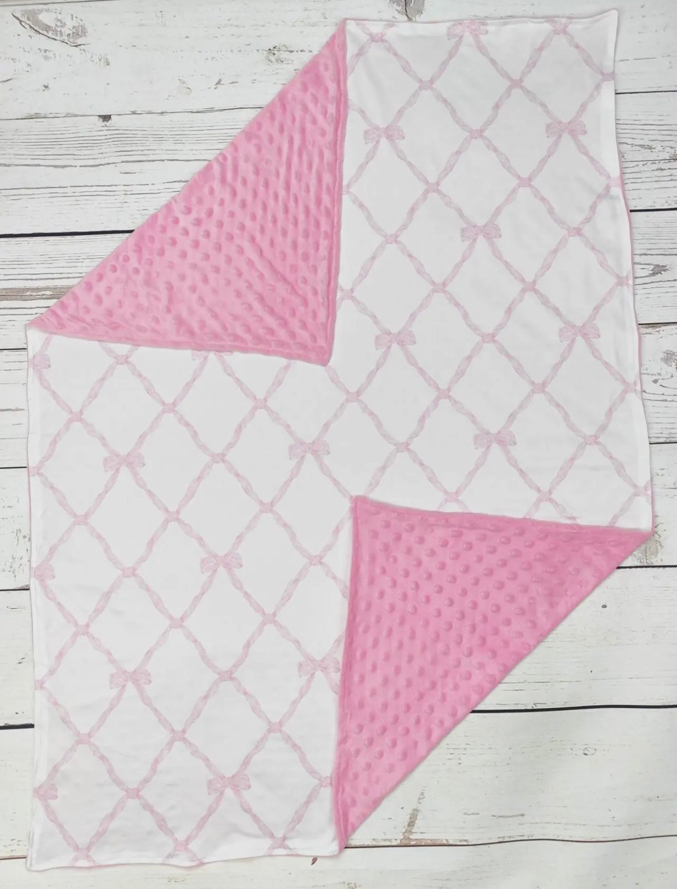 Pink Bow Baby Blanket
