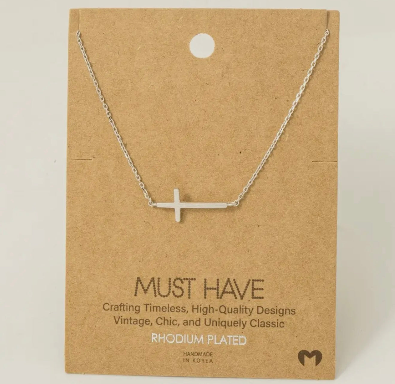 Dainty cross necklace