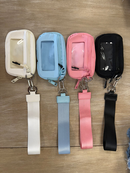 Zip wallets with wristlet