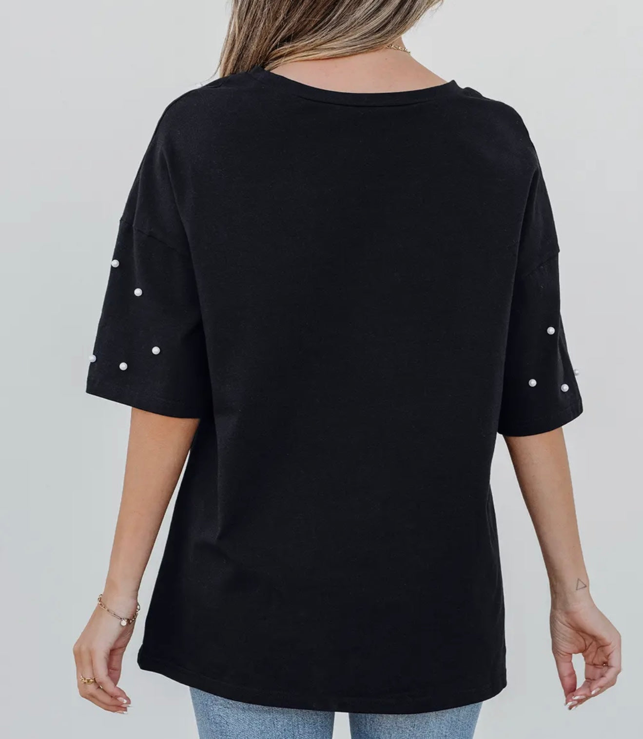 Pearl Black Crewneck Tshirt