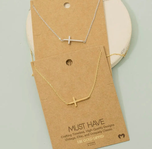 Dainty cross necklace