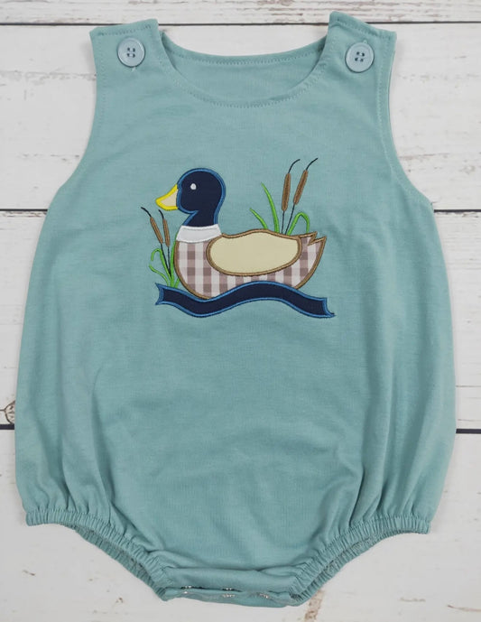 Baby Boy Duck Cotton Romper