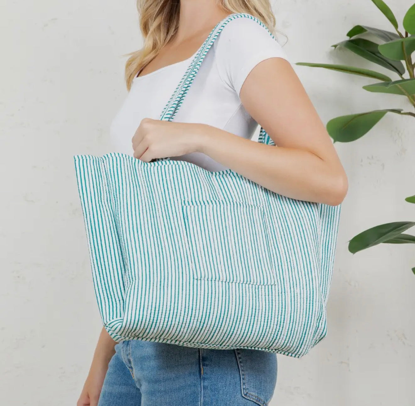 Quilted Tote Bag- The Jennifer