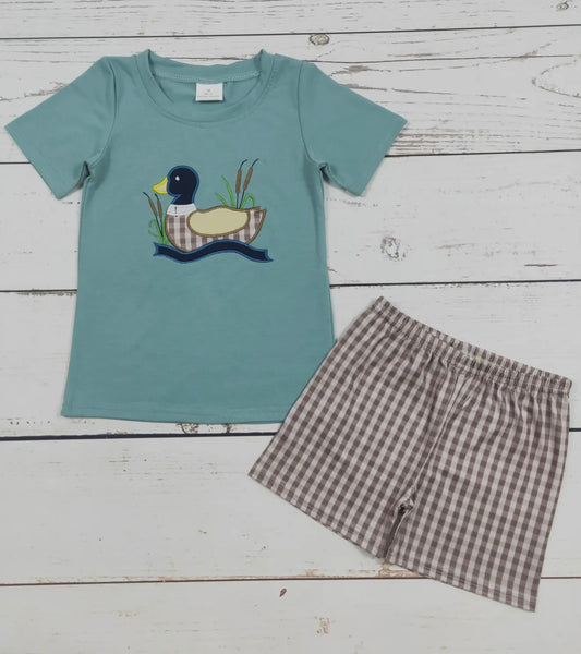 Boys Duck Shirt & Shorts set
