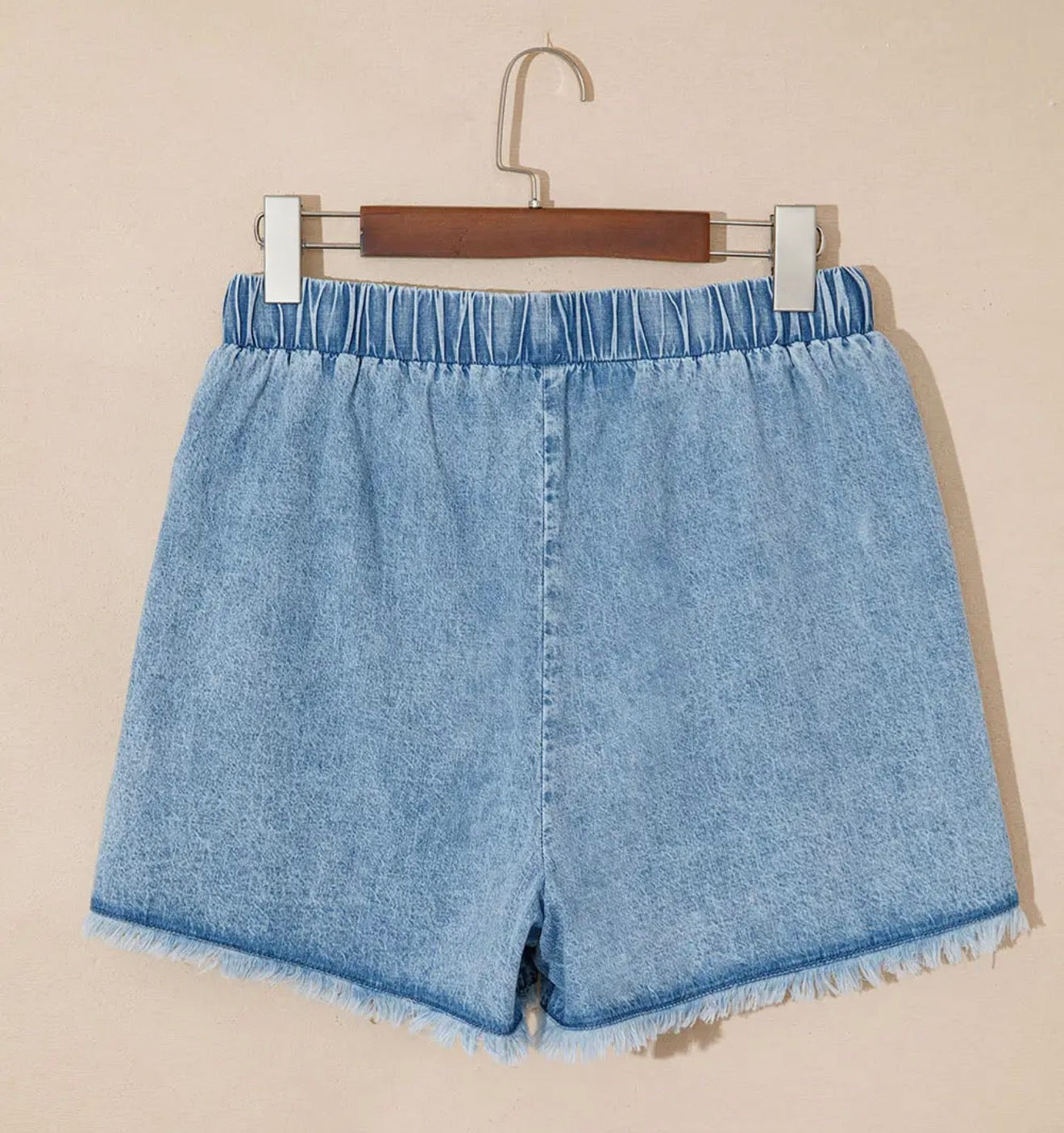 Casual Frayed Edge Denim Shorts