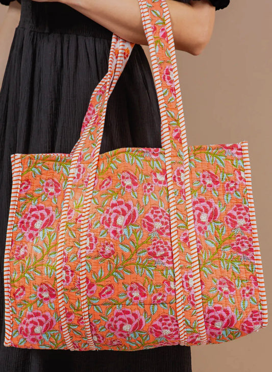 Quilted Tote Bag- The Catherine