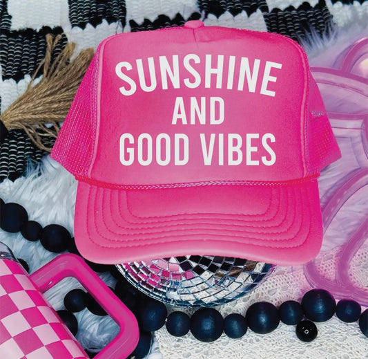 Sunshine And Good Vibes Hot Pink Hat