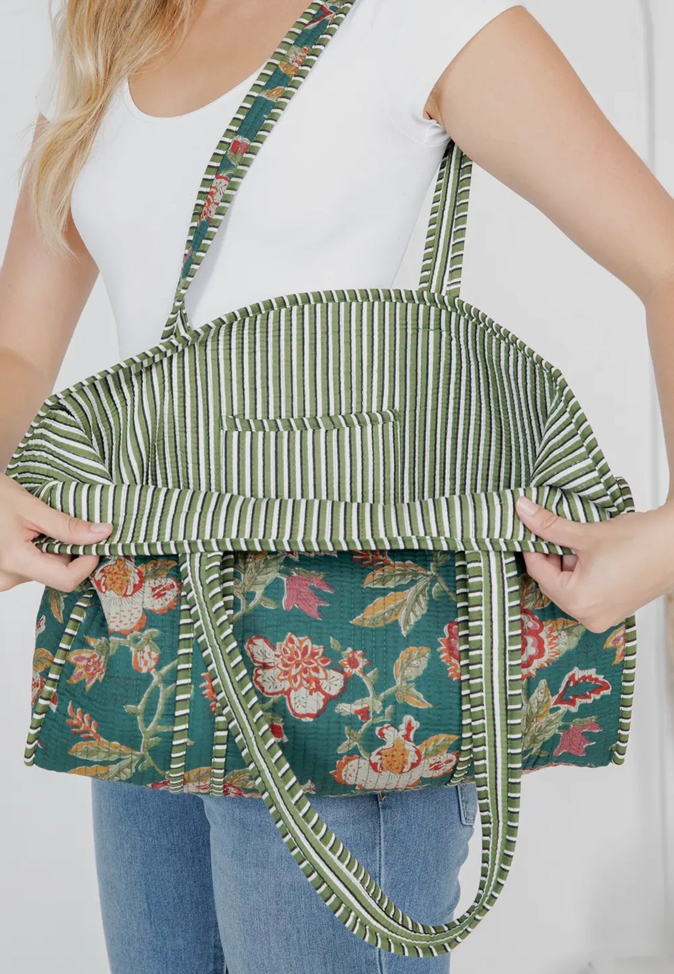 Quilted Tote Bag- The Hannah