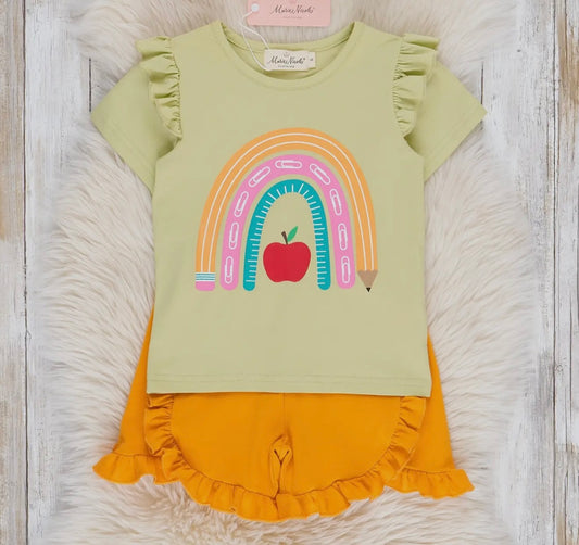 School day rainbow outfit