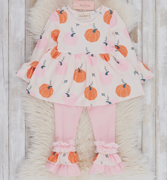 Pink & orange pumpkin outfit