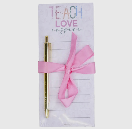 Teach love inspire notepad