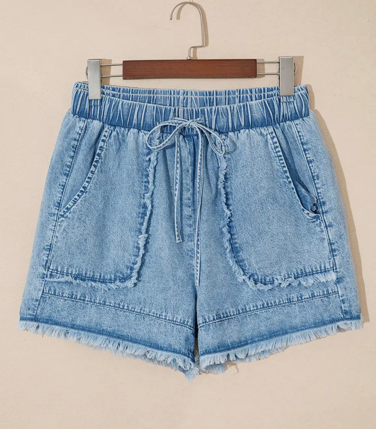 Casual Frayed Edge Denim Shorts