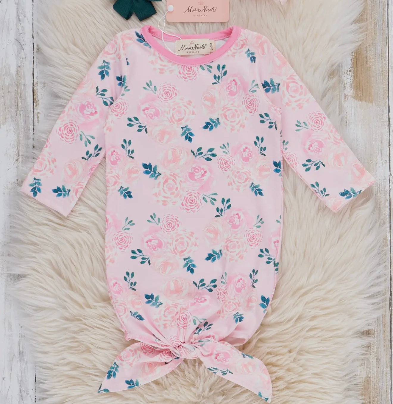 Petal soft knot gown 0-3m