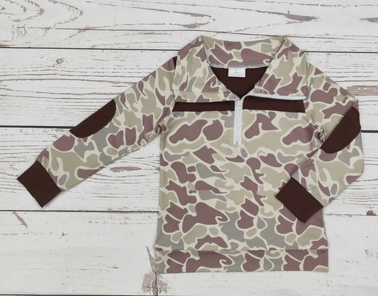 Boys camo pullover