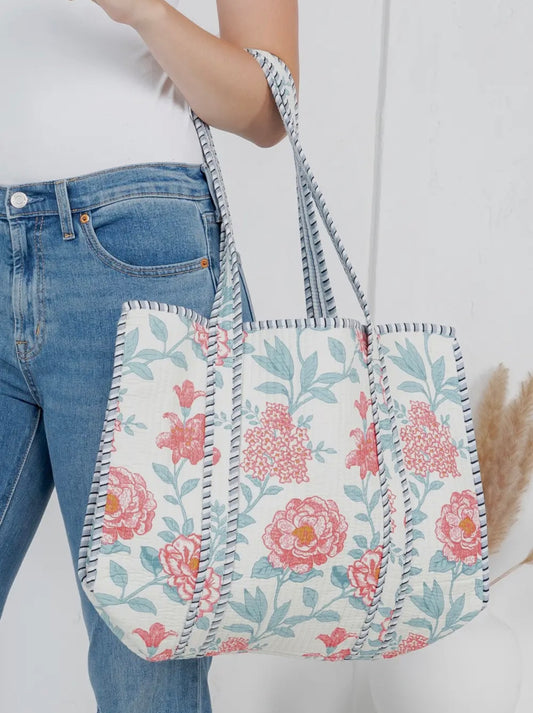 Quilted Tote Bag- The Mary