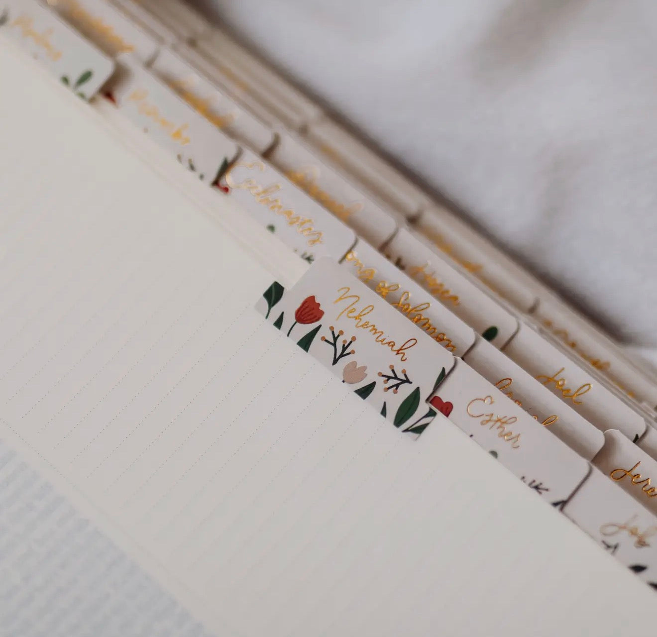 Rust Floral Bible Tabs