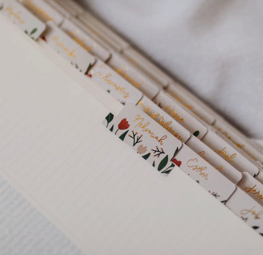 Rust Floral Bible Tabs