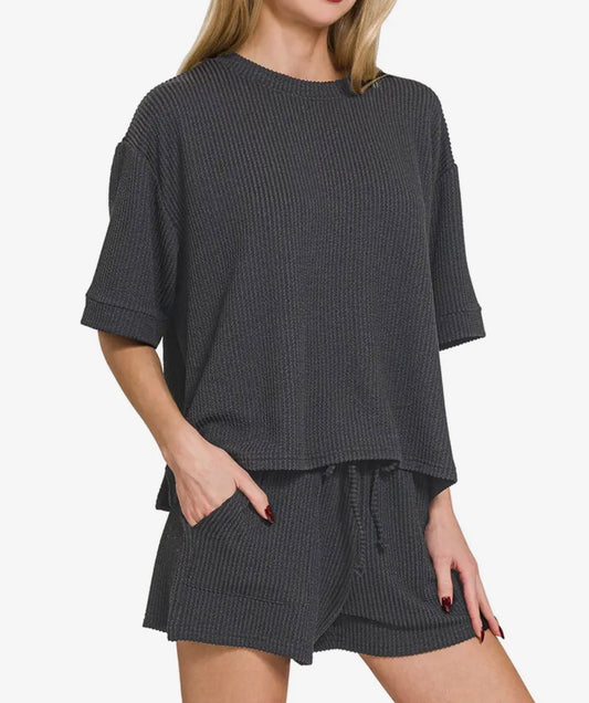 Corded 2pc Shorts Set