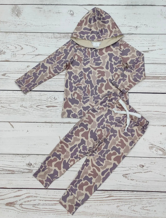 Boys camo hoodie & jogger set