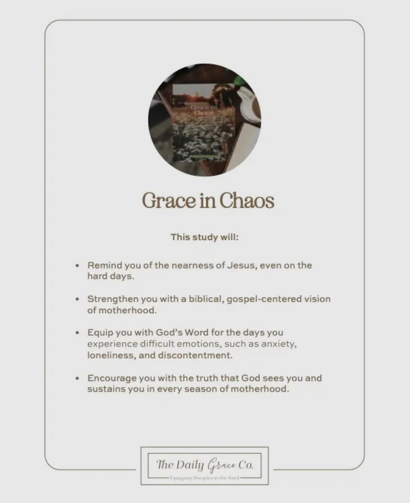 Grace in Chaos Bible Study