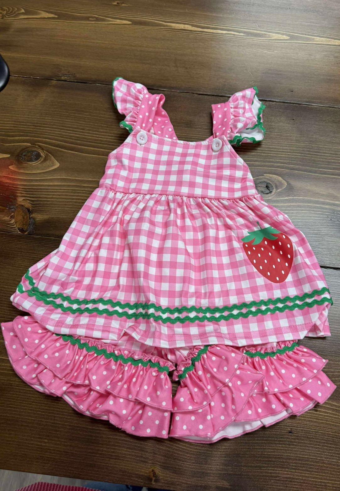 Gingham Strawberries Outfit