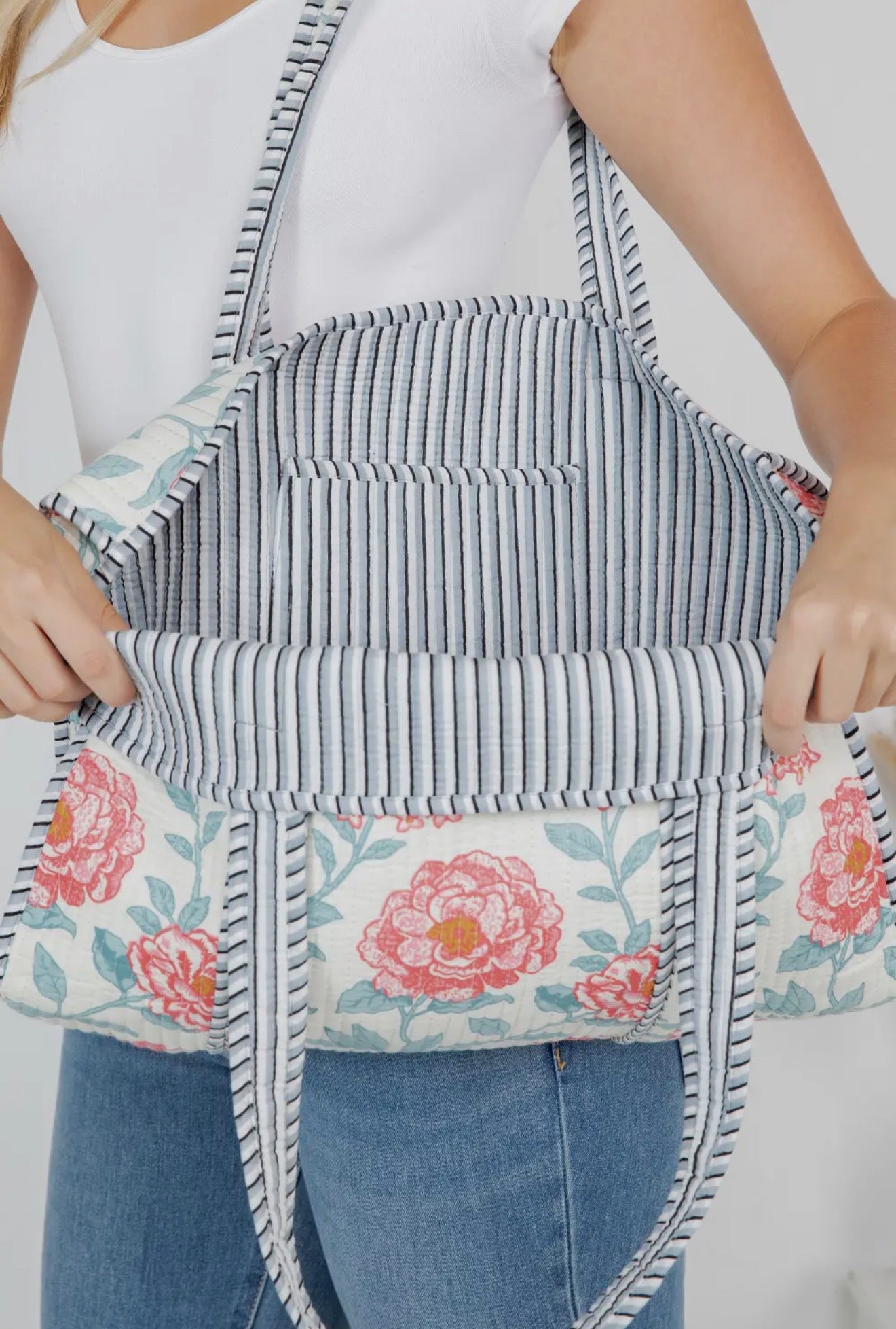 Quilted Tote Bag- The Mary