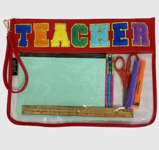 Teacher waterproof candy red bag