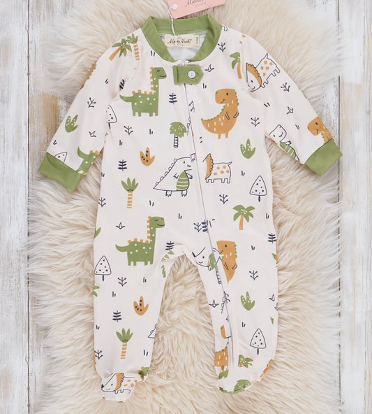 Jurassic Jammies footed sleeper 0-3M