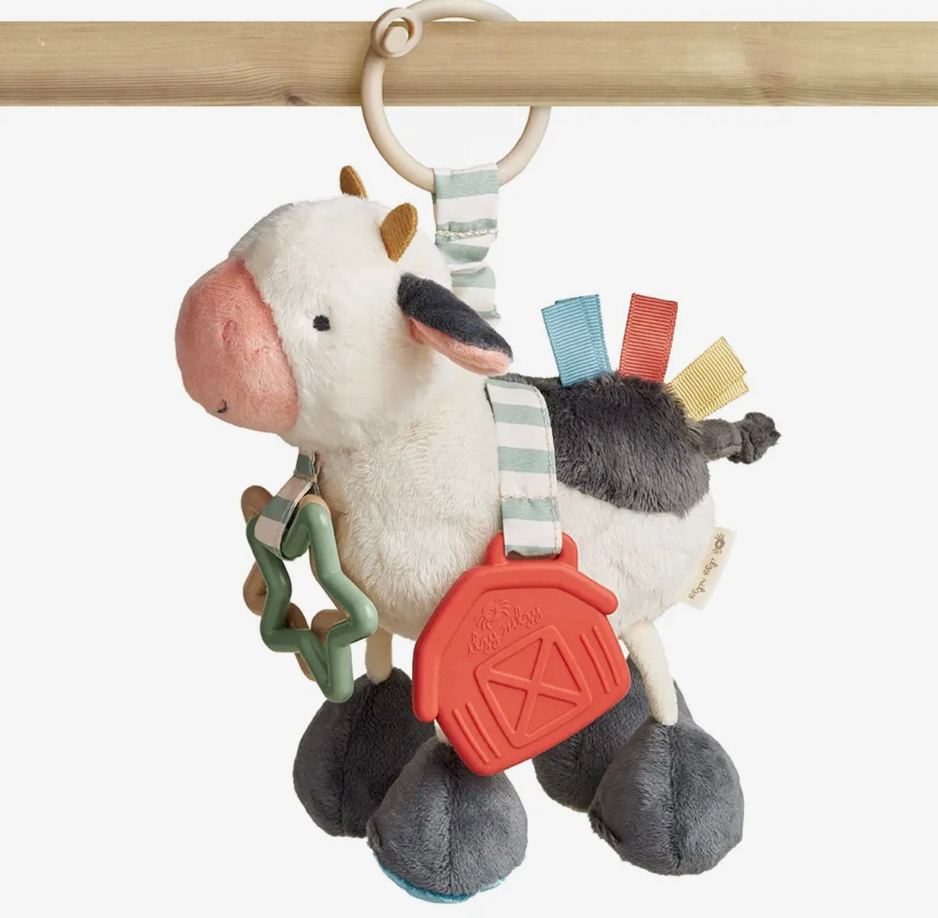 Itzy Ritzy Cow Link and Love Activity Plush