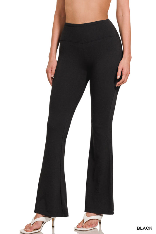 Buttery soft black flare yoga pants