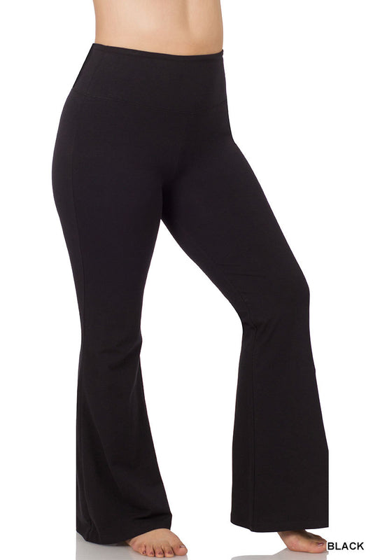 Plus Buttery soft black flare yoga pants